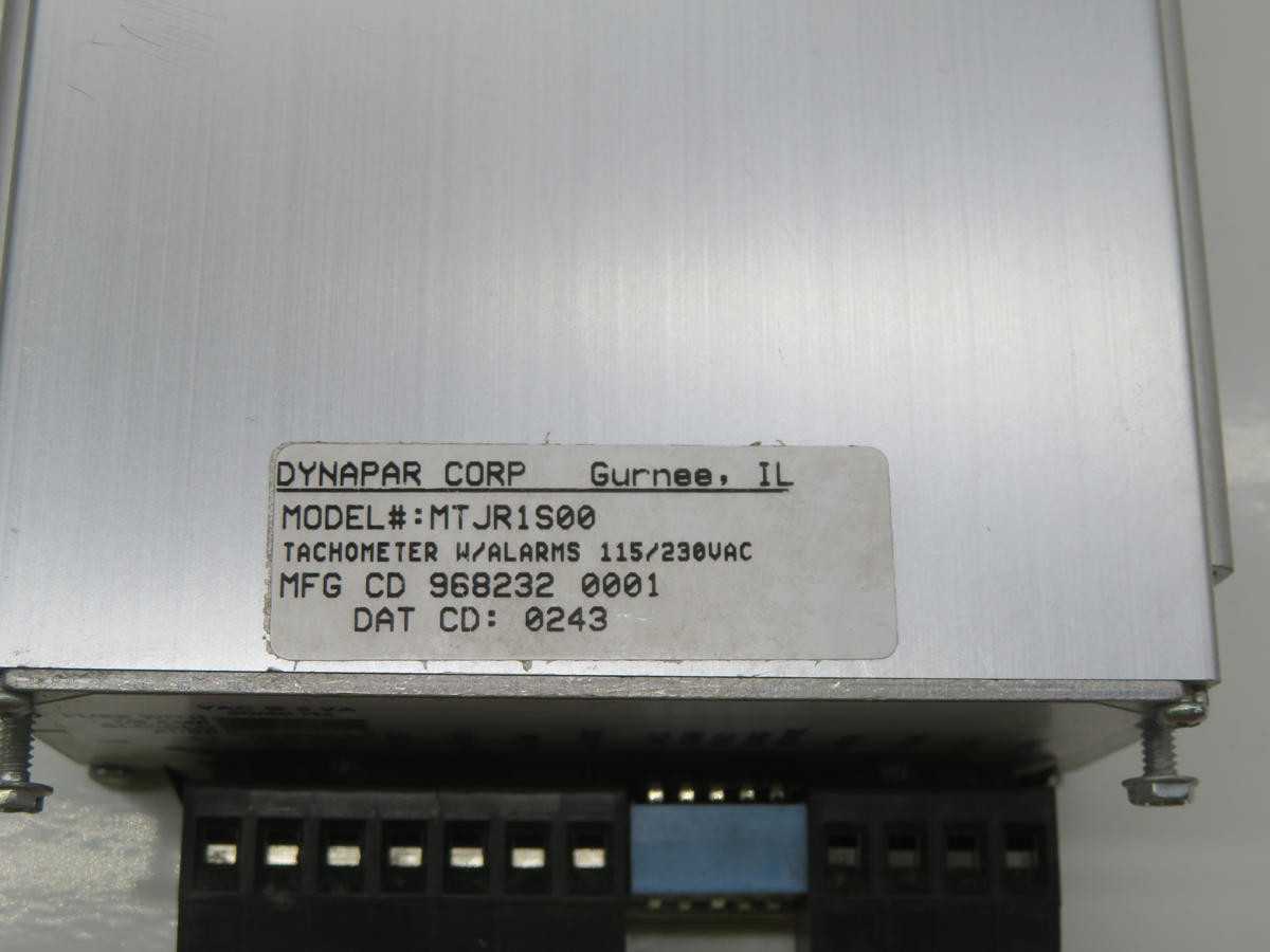 DYNAPAR MTJR1S00 TACHOMETER T239708 - AUTOMATION & CONTROLS