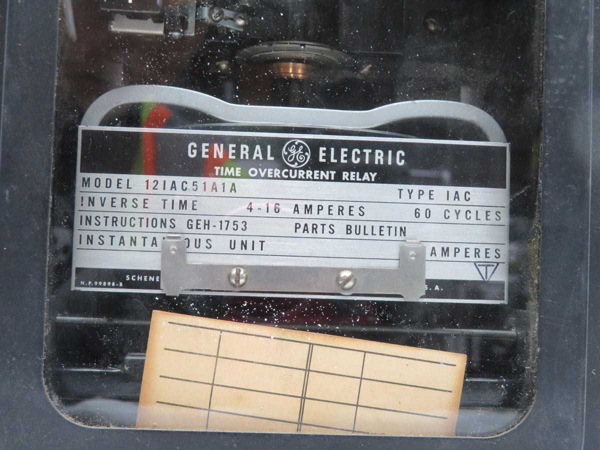 GE 12IAC51A1A TIME OVERCURRENT RELAY GE T199576 - ELECTRICAL COMPONENTS