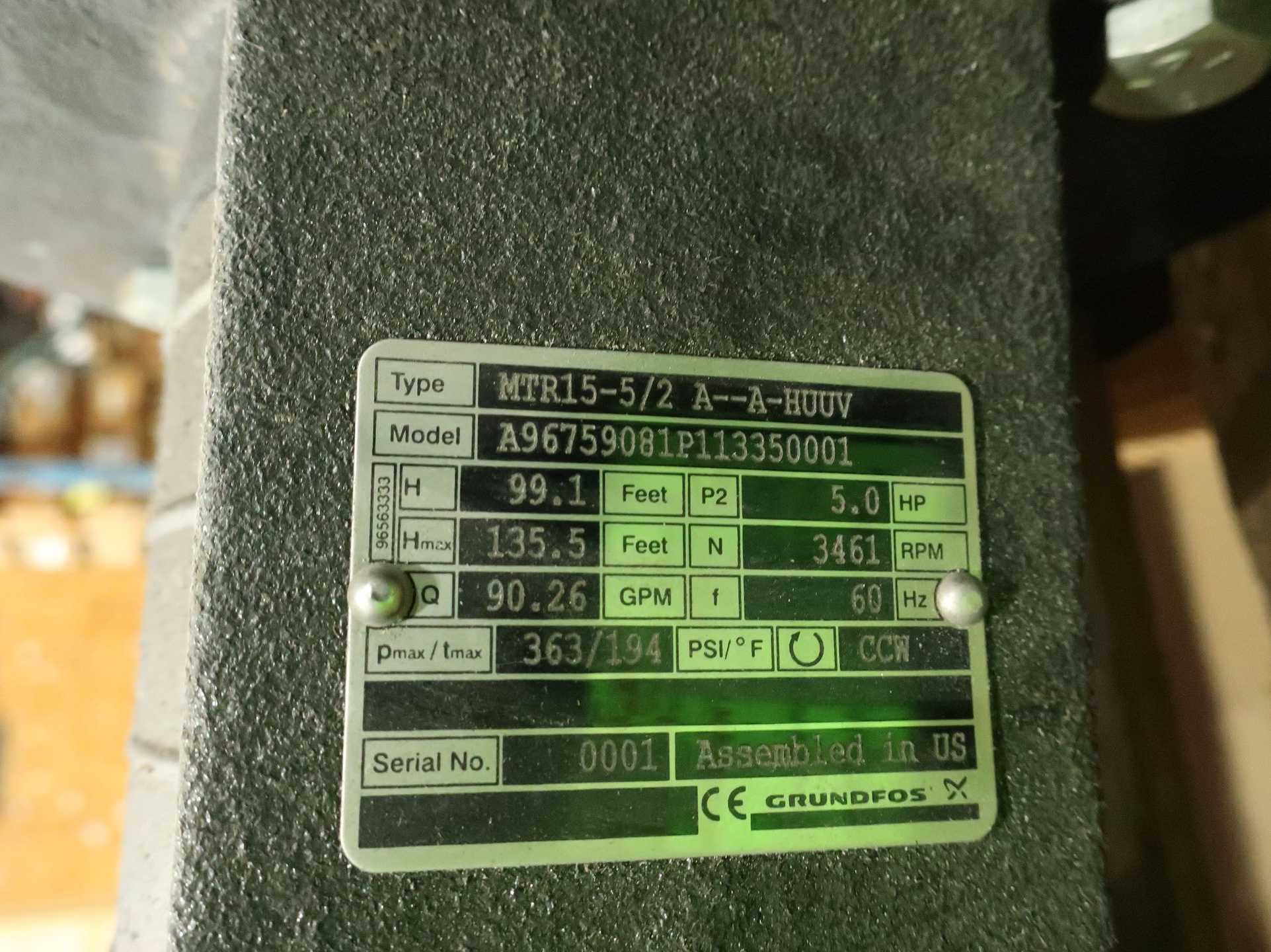 LOT OF 2 GRUNDFOS VERTICAL PUMPS - PUMPS