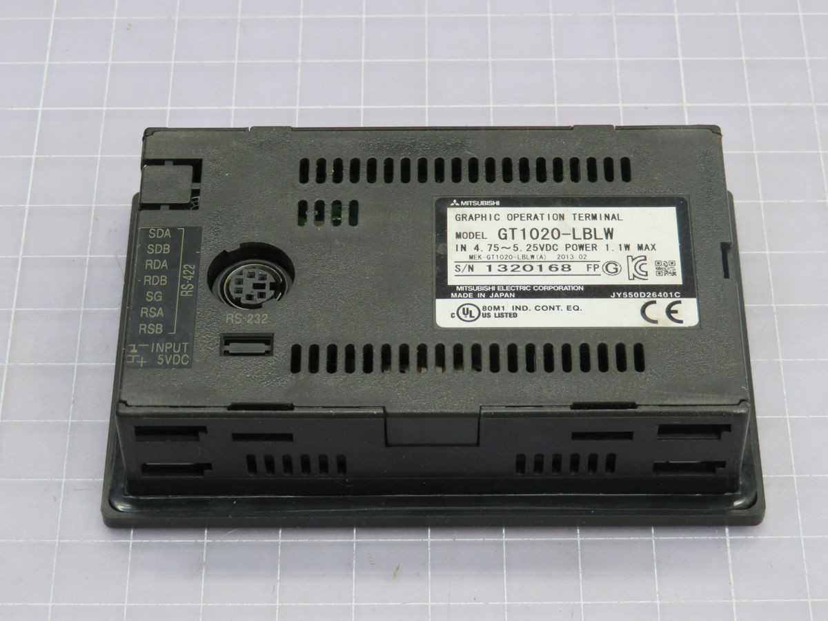 MITSUBISHI GT1020-LBLW GRAPHIC OPERATOR INTERFACE T248453 - OPERATOR INTERFACE PANELS