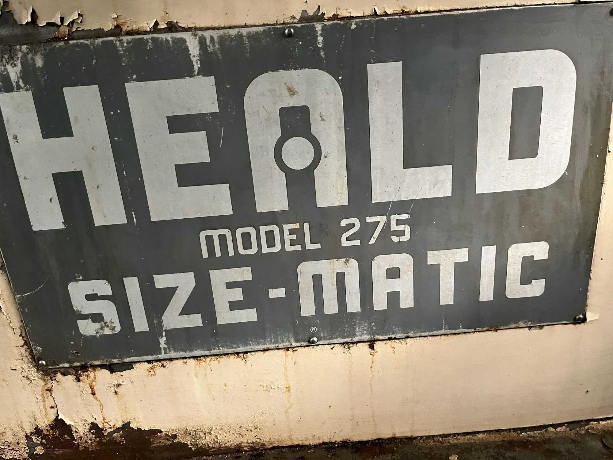 HEALD 275 SIZEMATIC EXTENDED-BRIDGE INTERNAL GRINDER, 16" SWING, 5 HP, 13000 LBS - GRINDING MACHINES