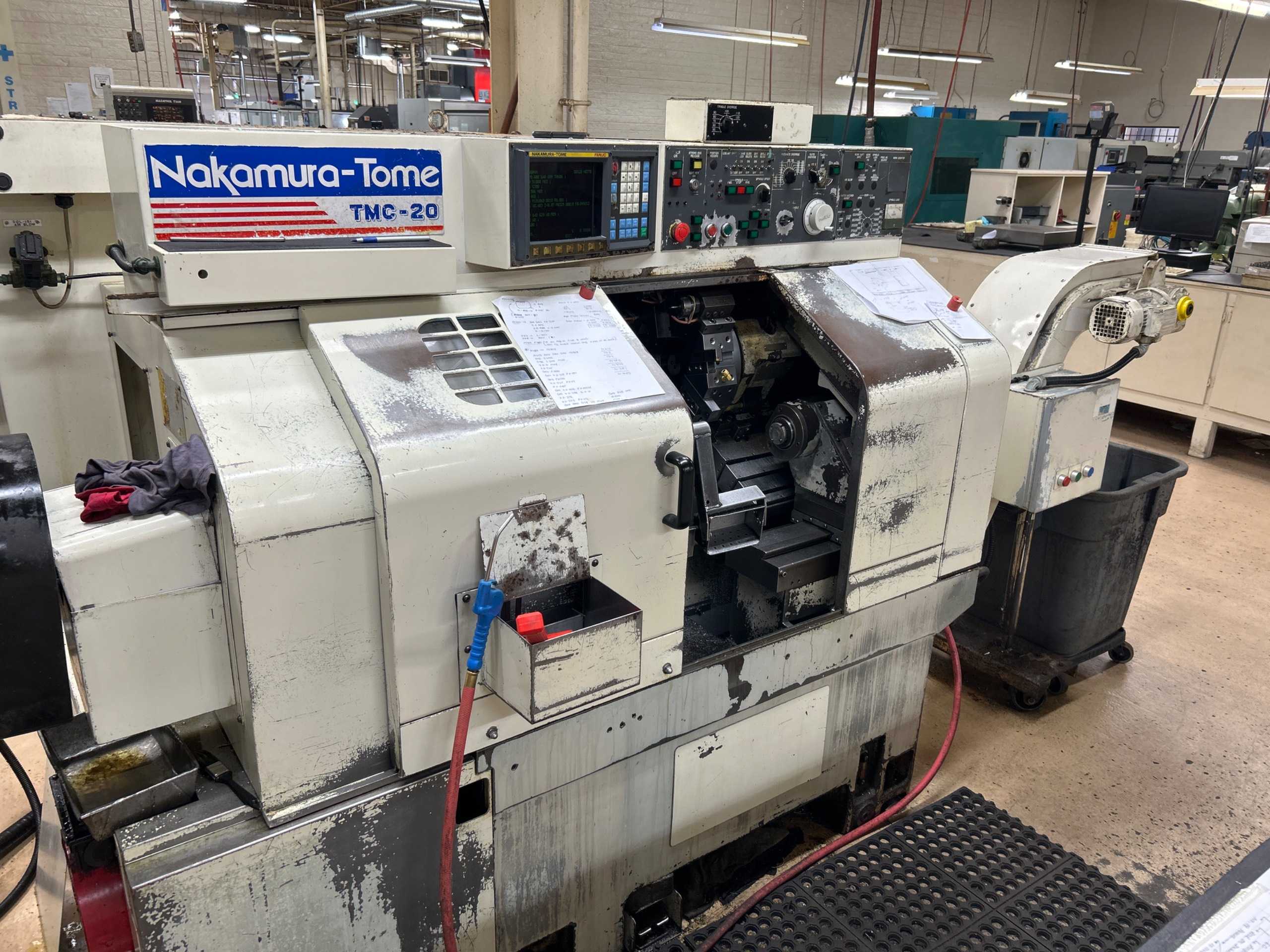 1990 Nakamura Tome TMC-20 CNC Lathe With FANUC Control System - CNC LATHES 1990 Nakamura Tome TMC-20 CNC Lathe With FANUC Control System - CNC LATHES