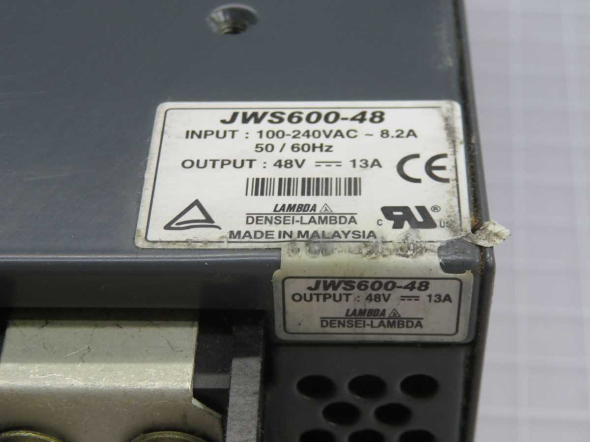 TDK LAMBDA JWS600-48 POWER SUPPLY T260896 - POWER SUPPLIES