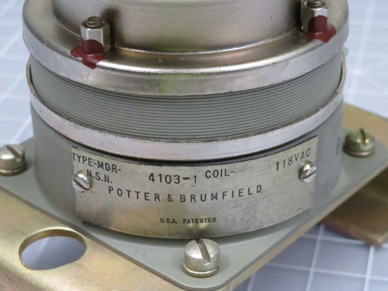 Potter & Brumfield 4103-1 Rotary Relay Coil 118 VAC T191192 - ELECTRICAL RELAYS