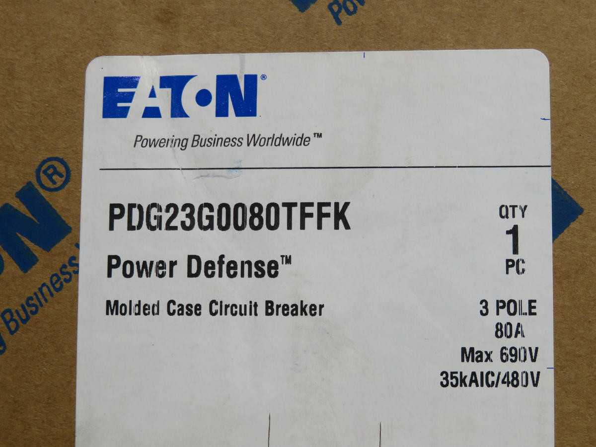 EATON PDG23G0080TFFK MOLDED CASE CIRCUIT BREAKER T214740 - CIRCUIT BREAKERS