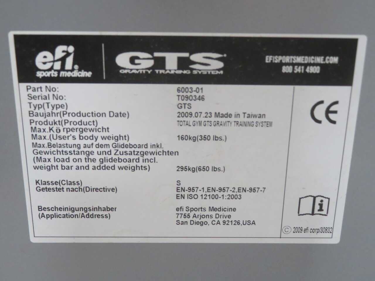 GTS 6003-01 FUNCTIONAL TRAINING AND PILATES EXERCISE MACHINE - INDUSTRIAL PARTS