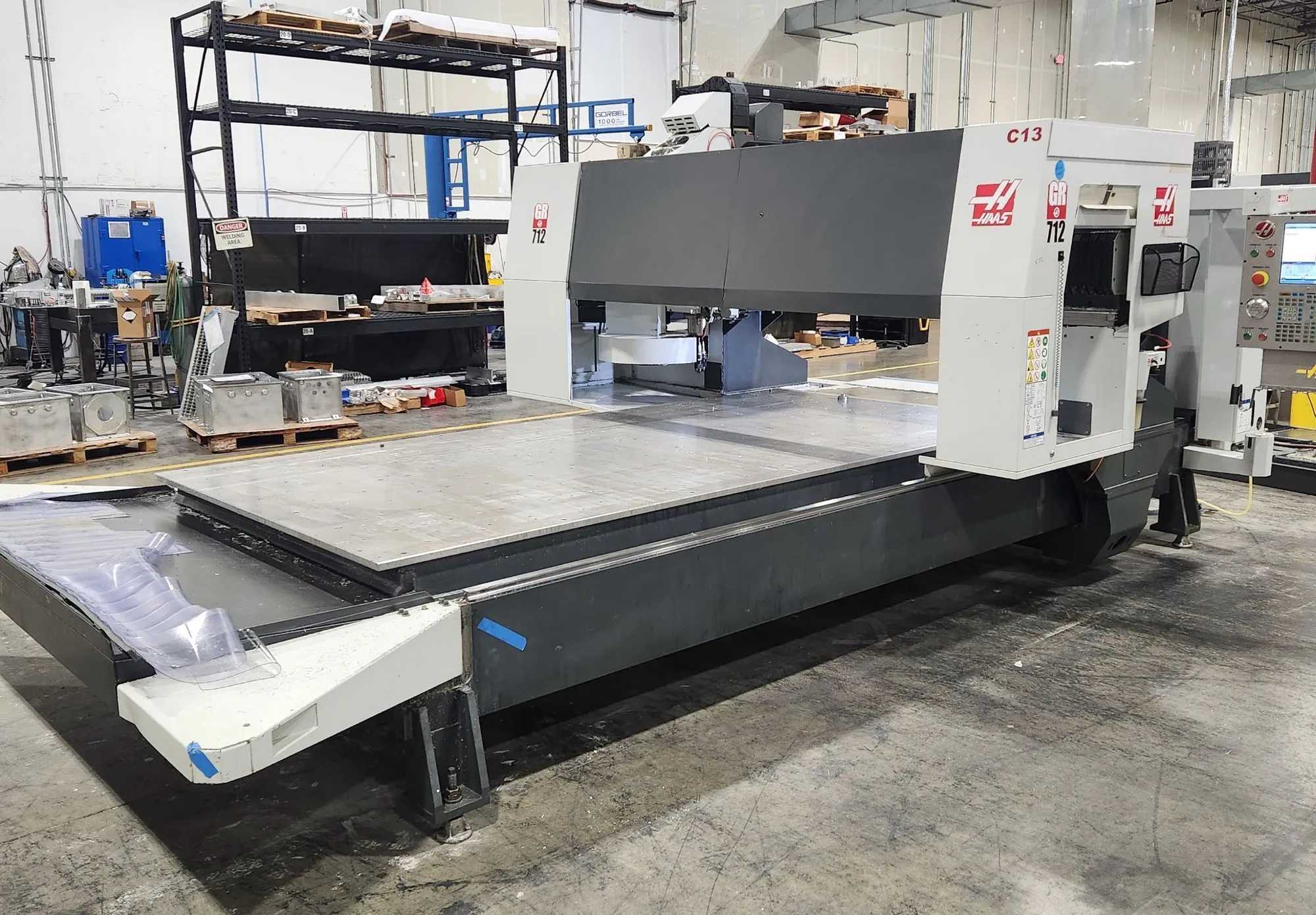 2017 Haas GR-712 CNC Gantry Router, 145" X, 85" Y, 15 HP, 8100 RPM, 4238 Hours - CNC ROUTERS