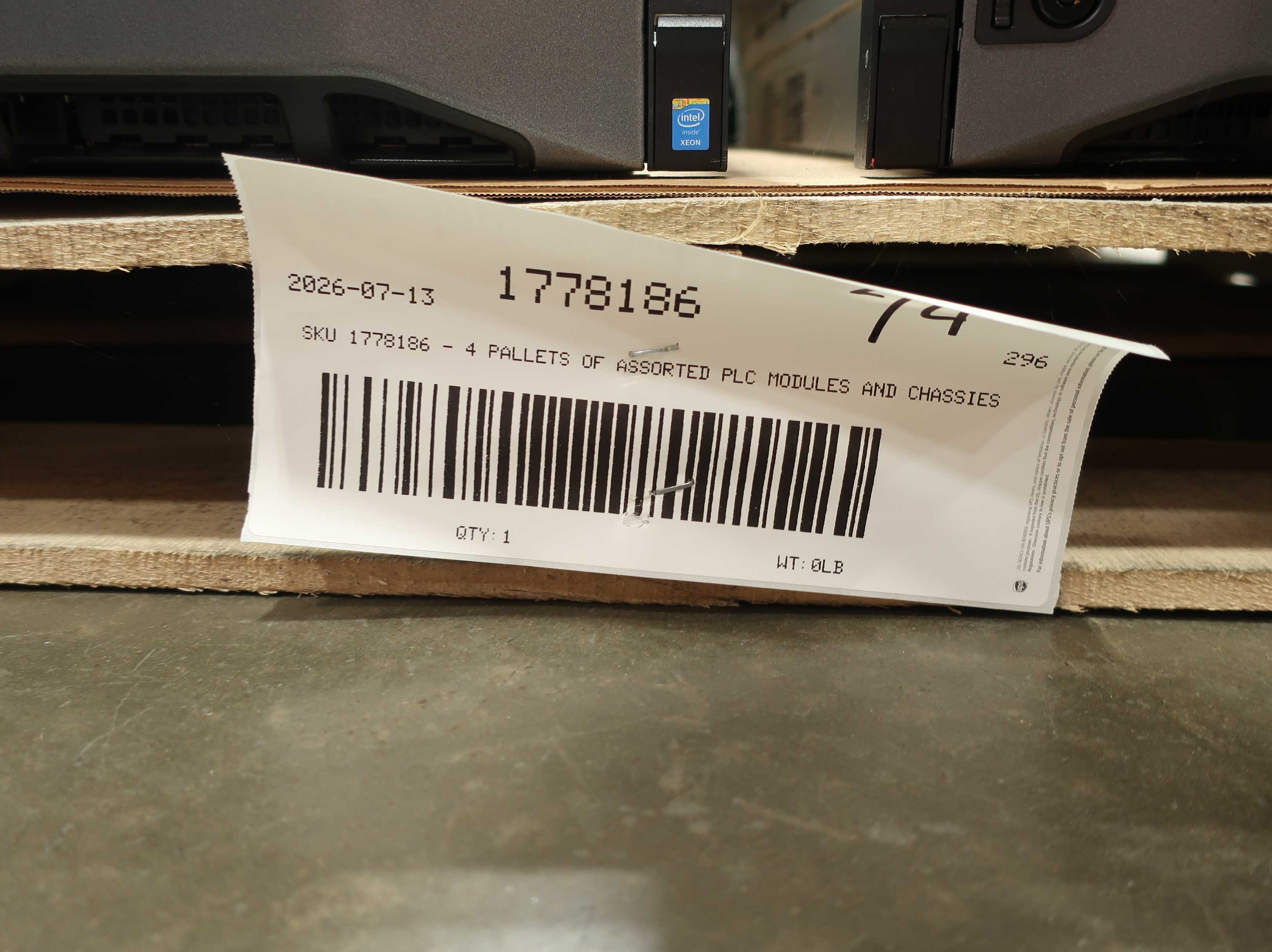 SKU 1778186 - 4 PALLETS OF ASSORTED PLC MODULES AND CHASSIS - AUTOMATION & CONTROLS