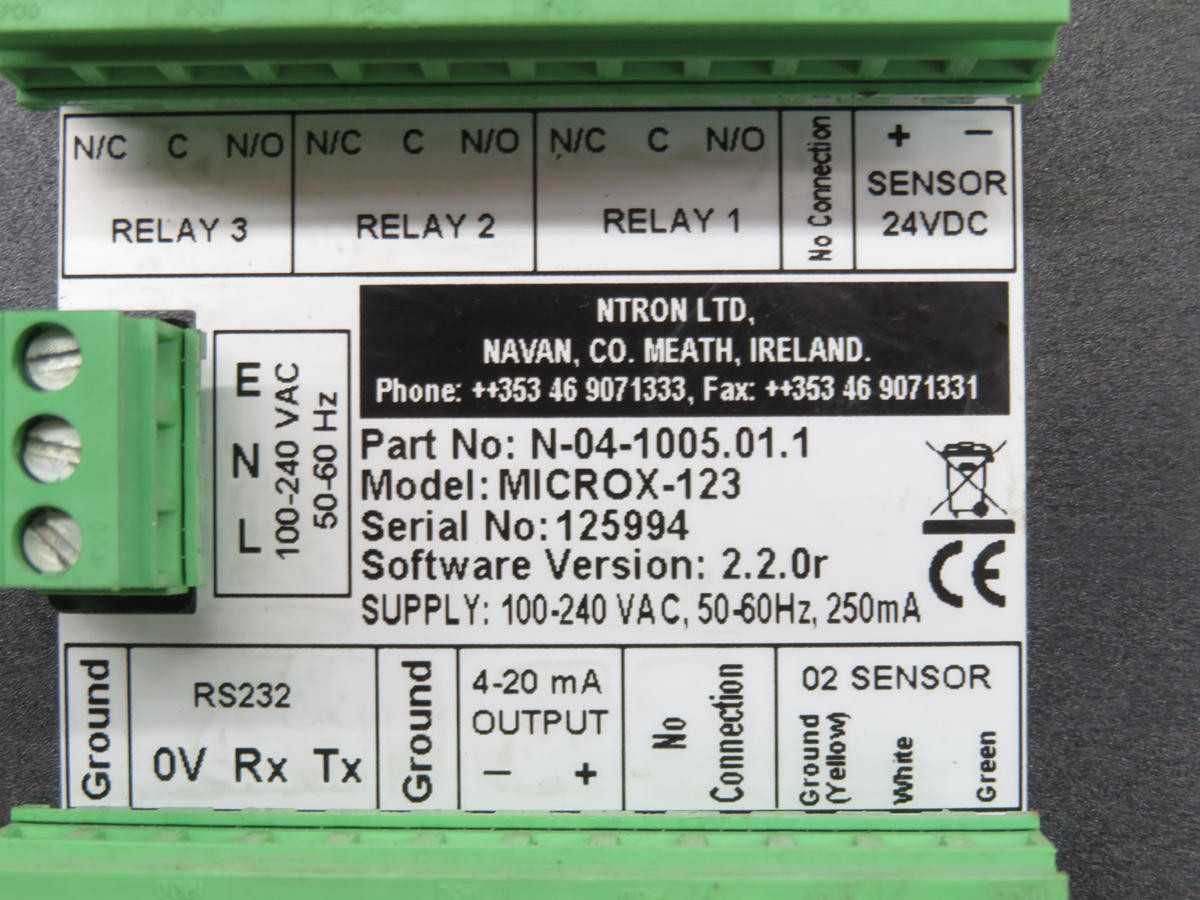Ntron N-04-1005.01.1 Microx-123 Oxygen Analyzer T214609 - ANALYZER