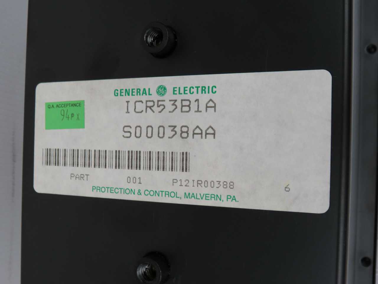 GENERAL ELECTRIC ICR53B1A S00038AA PHASE SEQUENCE & UNDERVOLTAGE RELAY T173250 - ELECTRICAL RELAYS