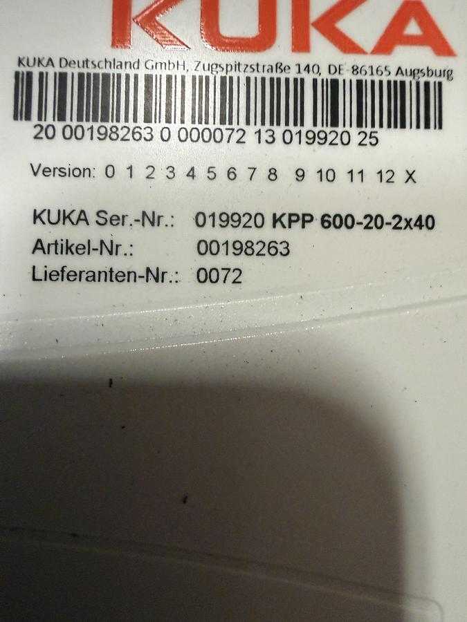 KUKA Servo Drive Art No. 00198263 KPP 600-20-2X40 Type ECMBP2D3444BE531 - New Open Box - SERVO DRIVES