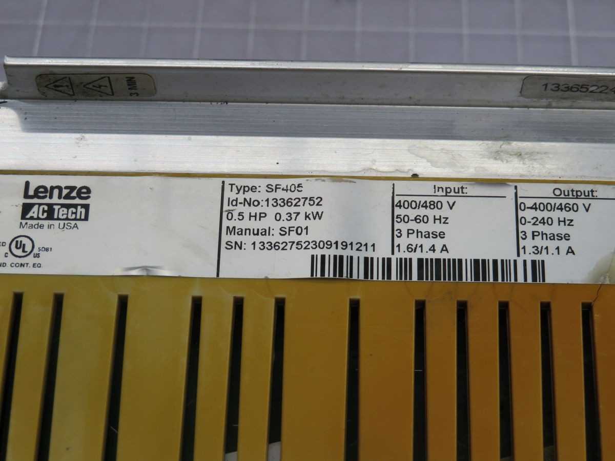 LENZE SF405 AC MOTOR DRIVE T248067 - MOTOR DRIVES