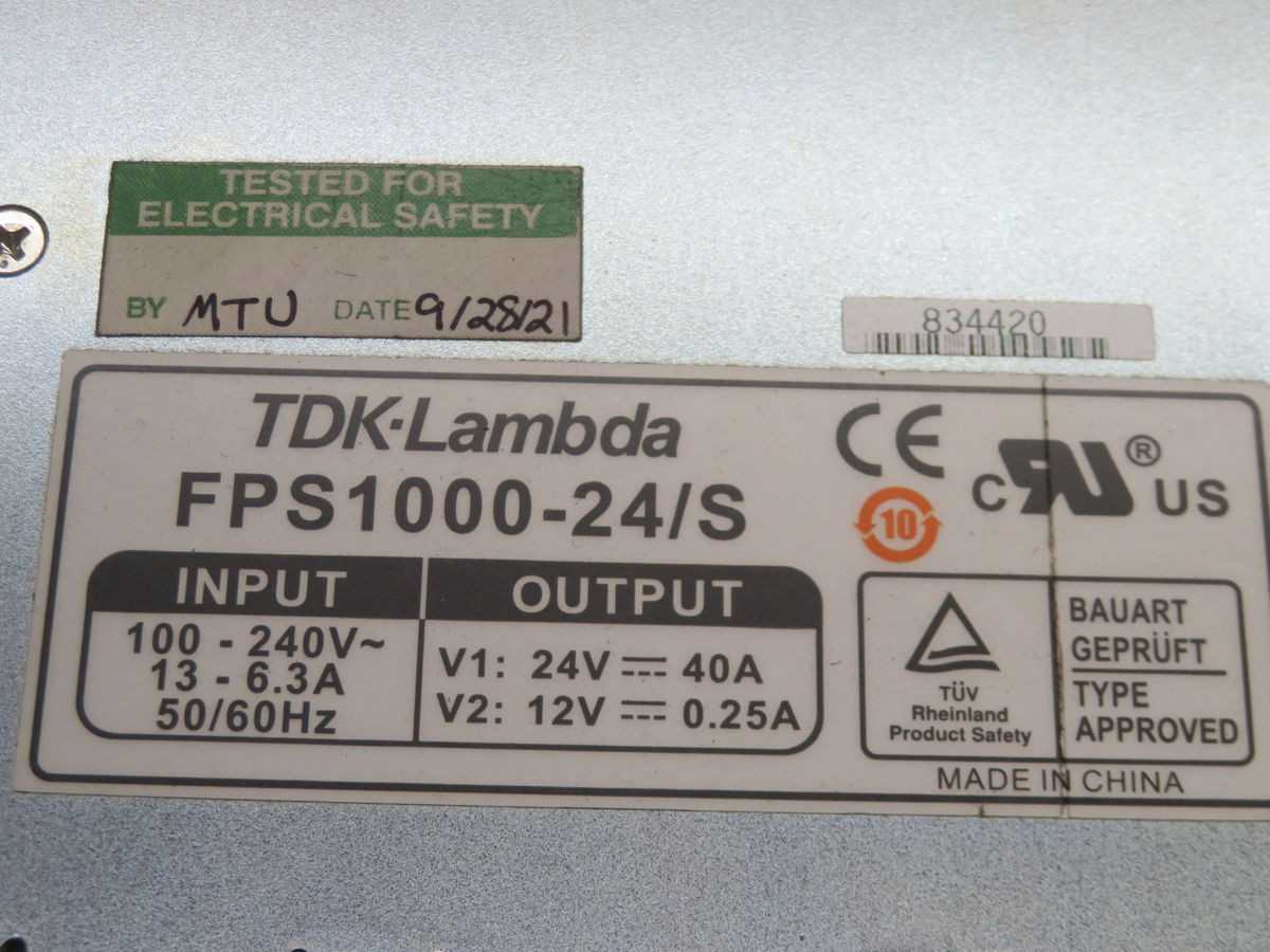 TDK-LAMBDA FPS1000-24/S POWER SUPPLY T259684 - POWER SUPPLIES