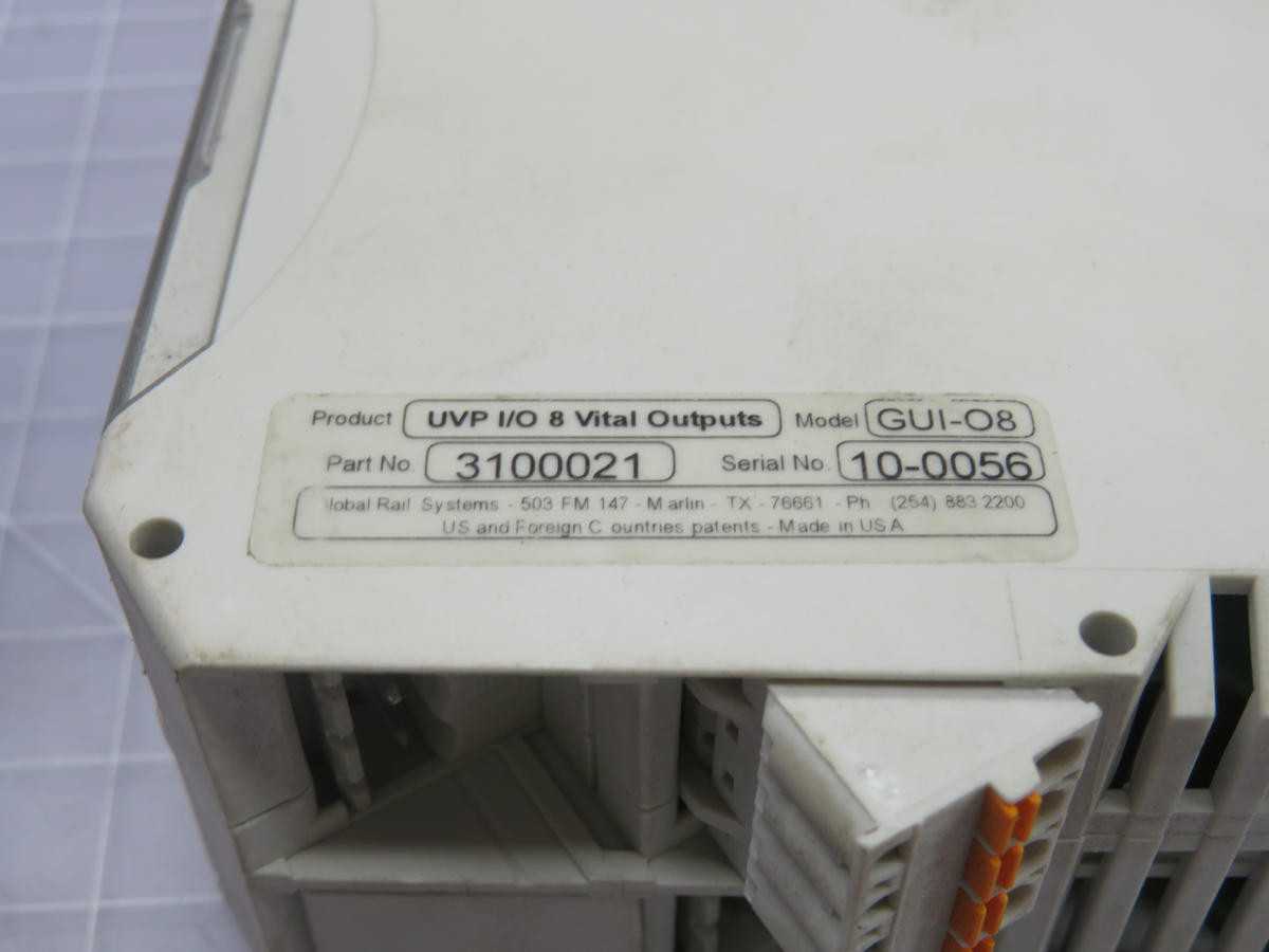 VOSSLOH-SCHWABE GUI-O8 3100021 VITAL OUTPUTS T238796 - AUTOMATION & CONTROLS