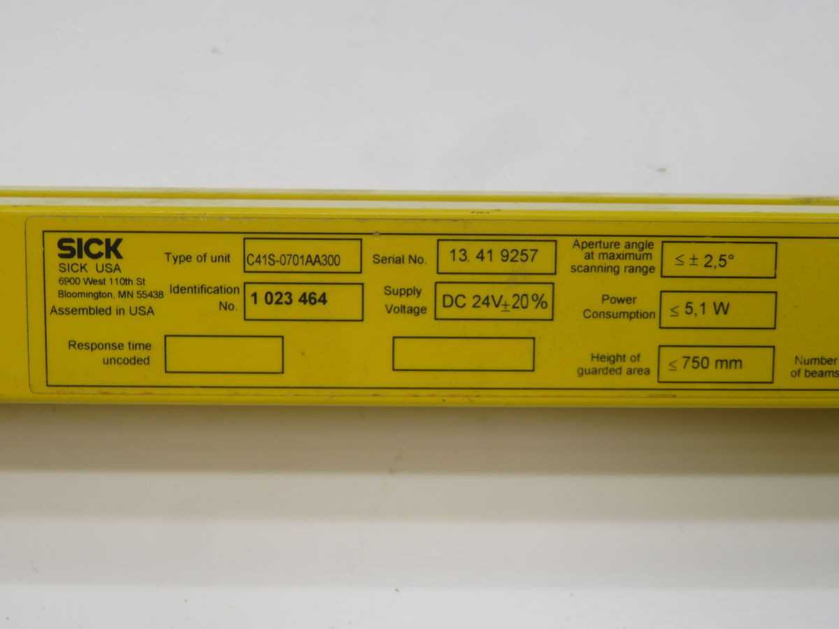 SICK C41S-0701AA300 LIGHT CURTAIN T246538 - SENSORS