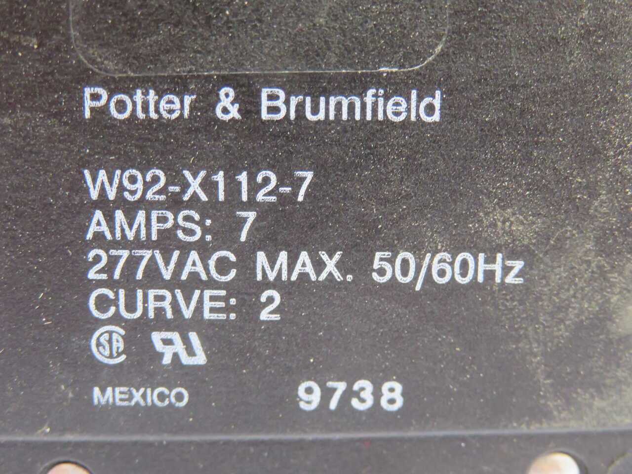 LOT OF 14 POTTER & BRUMFIELD W92-X112-7 CIRCUIT BREAKERS - CIRCUIT BREAKERS