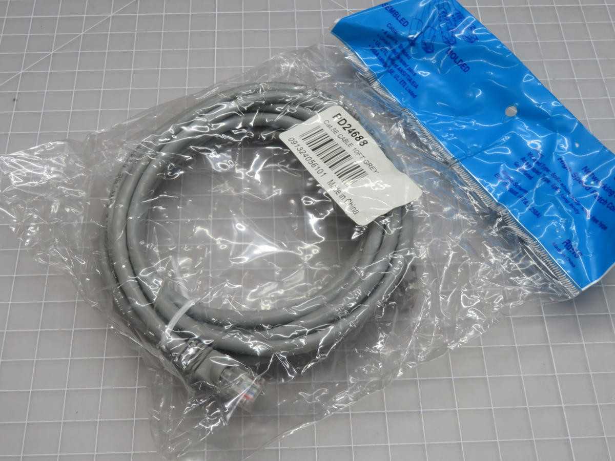 LOT OF 150 PD24688 CAT 5E CABLE 10 FT GREY (150 UNITS) T204588 - FIBER OPTIC CABLE