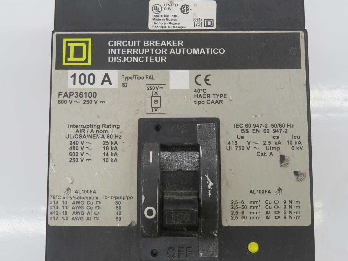 Square D FAP36100 Circuit Breaker T226753 - Reliable Power Protection Solution - CIRCUIT BREAKERS
