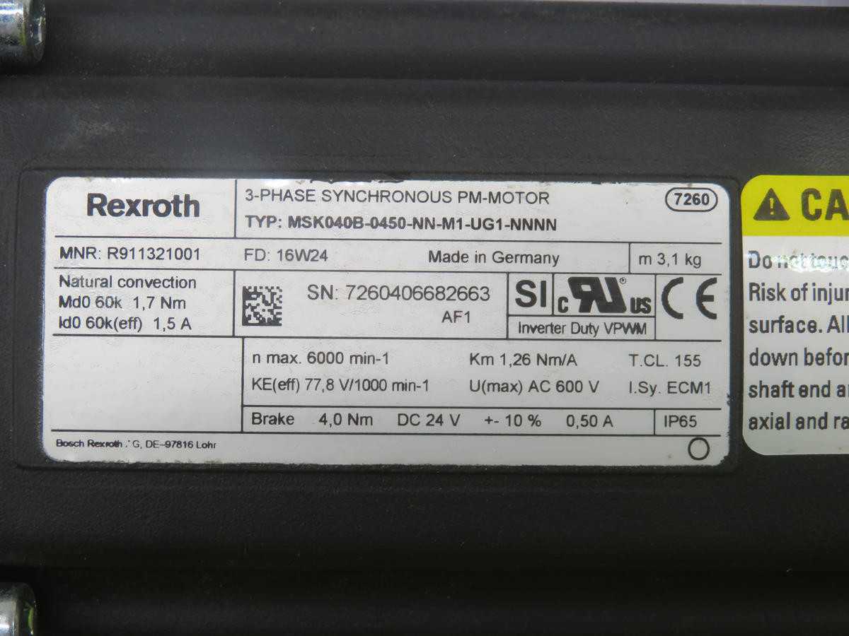Wittenstein 060B-MF1-10-HC1-1K00 3-Phase Synchronous PM Motor With Hypoid Gear Box - SERVO MOTORS