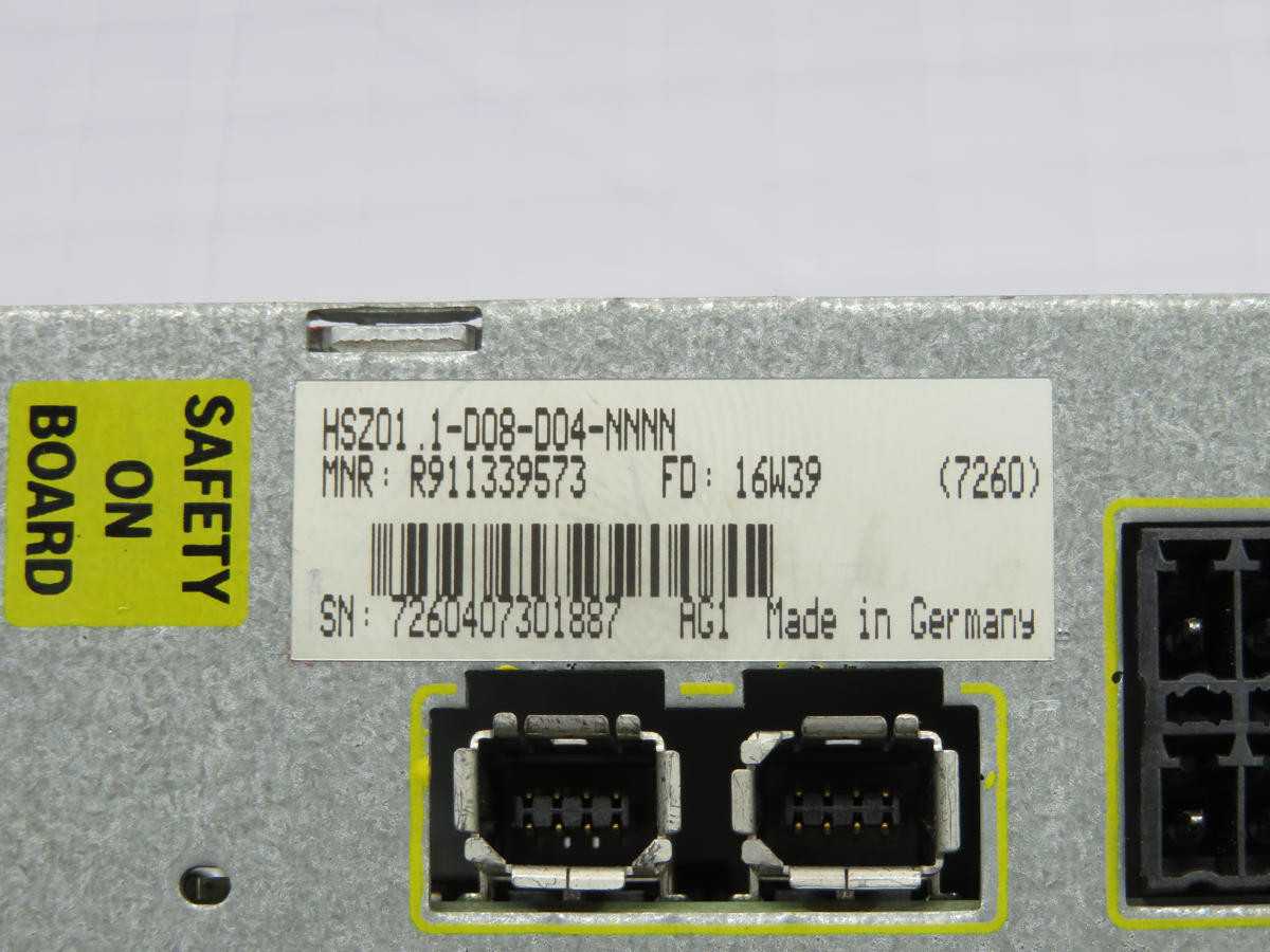 REXROTH HSZ01.1-D08-D04-NNNN POWER SUPPLY MODULE T210808 - PLC MODULES
