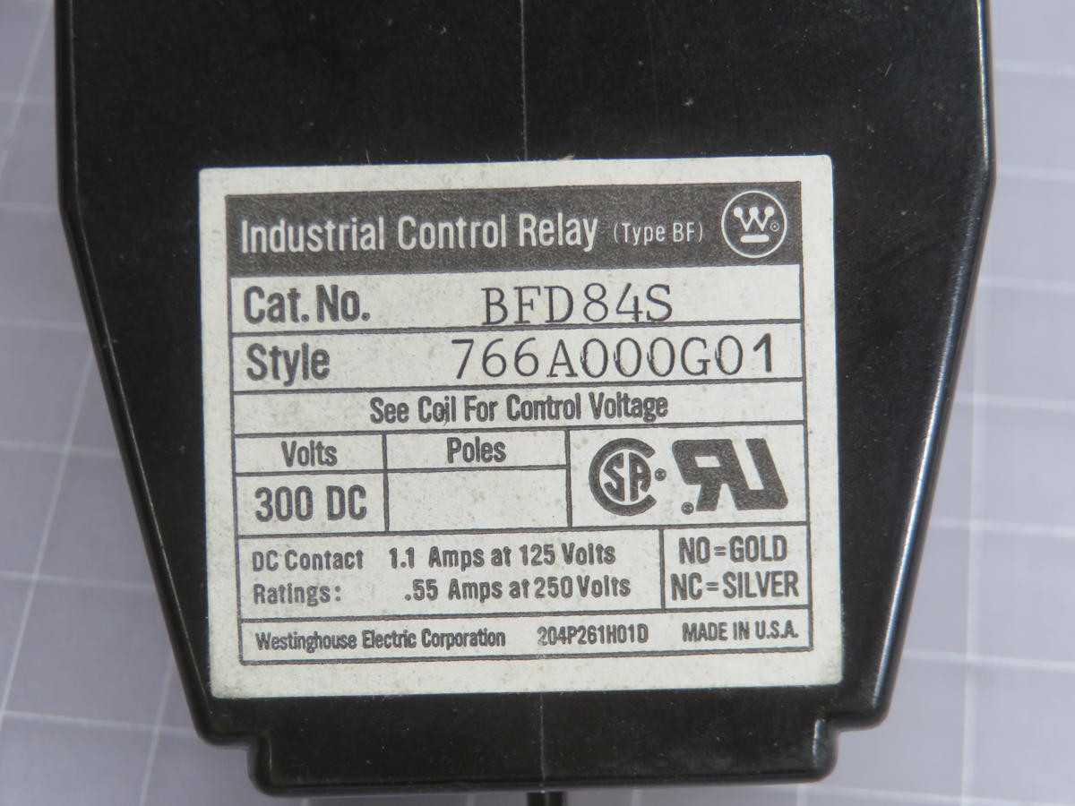 WESTINGHOUSE BFD84S CONTROL RELAY T244227 - PROTECTION RELAY