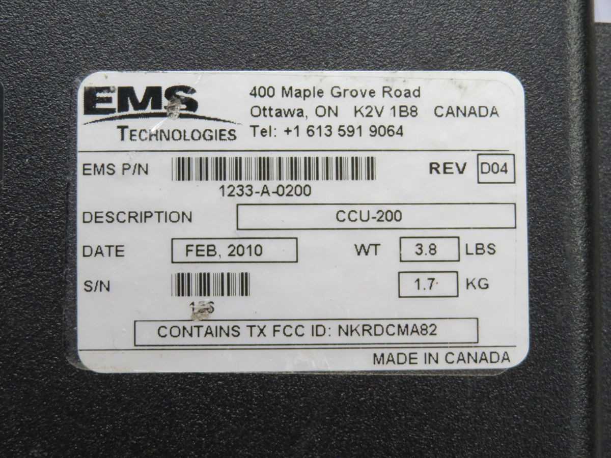 EMS 1233-A-0200 COMMUNICATIONS CONVERGENCE UNIT T250775 - TELECOMMUNICATION