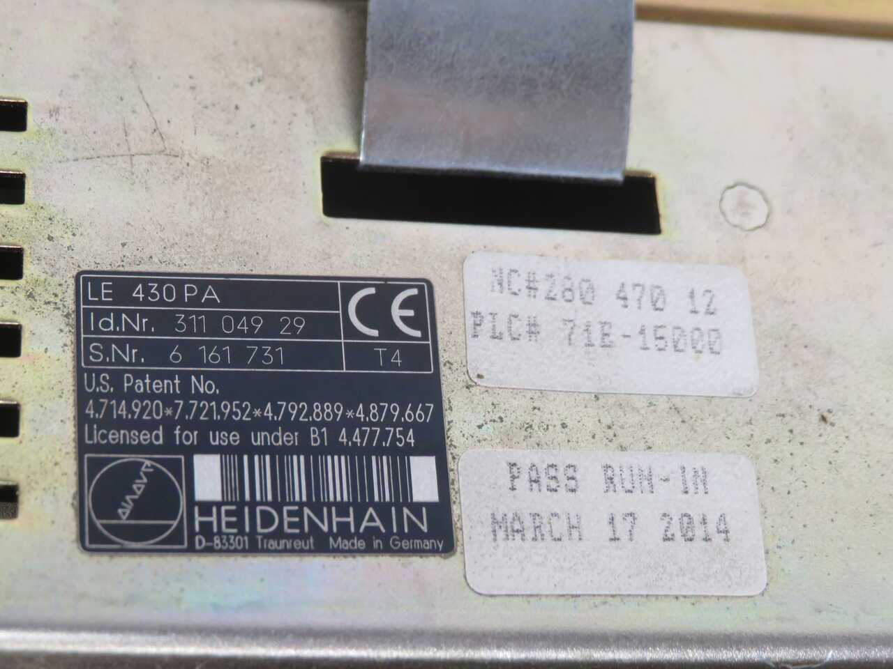 HEIDENHAIN LE 430 PA 311 049 29 LOGIC UNIT T272355 - SENSORS