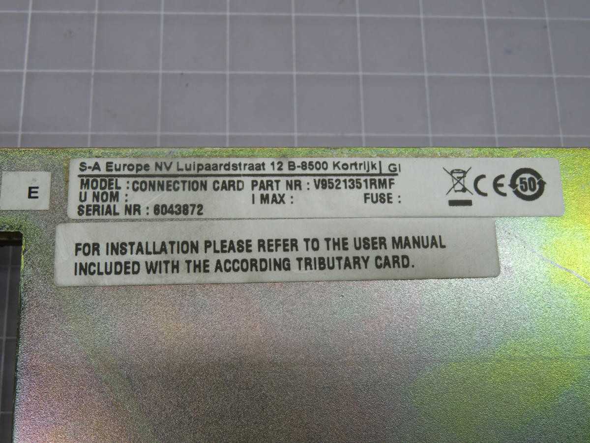 SCEINTIFIC ATLANTA EUROPE NV CONNECTION CARD V9521351RMF CONNECTION CARD MODULE T221472 - PCB CIRCUIT BOARDS