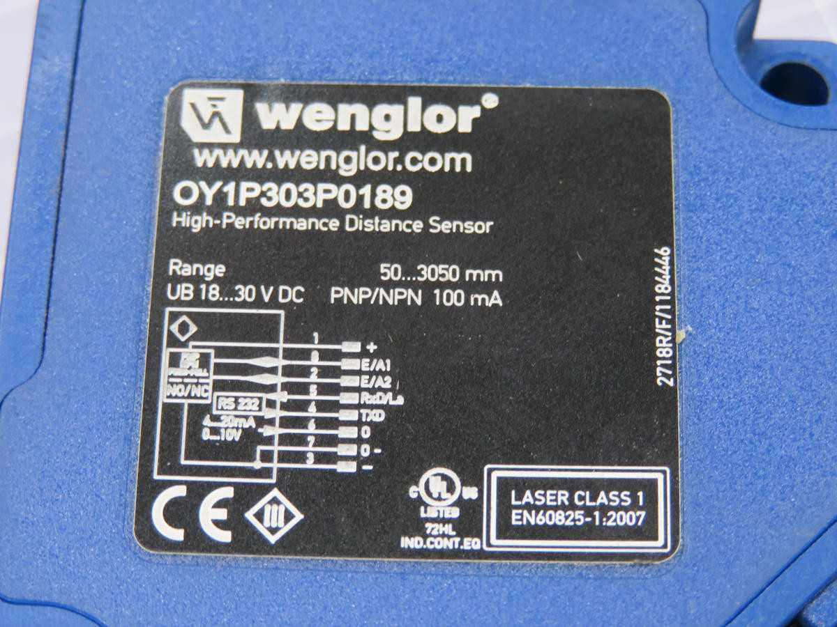 WENGLOR OY1P303P0189 HIGH-PERFORMANCE DISTANCE SENSOR T213427 - SENSORS