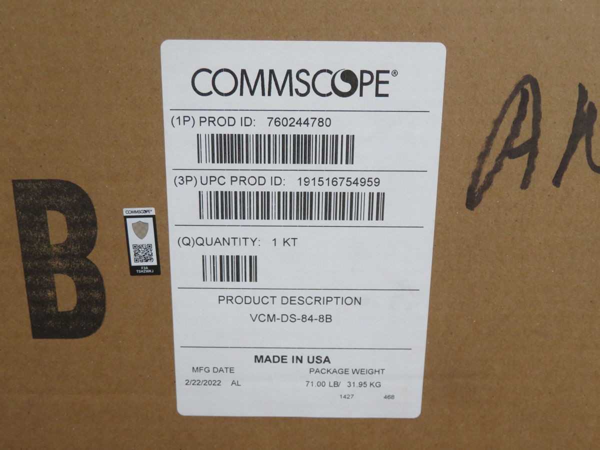 COMMSCOPE 760244780 VERTICAL CABLE MANAGEMENT KIT T246855 - FIBER OPTIC CABLE