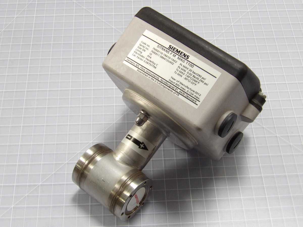 SIEMENS 7ME6110-1RA10-1AA2 SITRAN FM MAG 1100 SITRANS FM ELECTROMAGNETIC FLOW SENSOR 60V MAX SIZE DN - PRESSURE TRANSMITTER