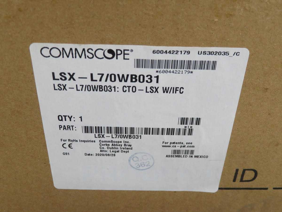 COMMSCOPE LSX-L7/0WB031 FIBER TERMINATION PANEL T212172 - FIBER OPTIC CABLE
