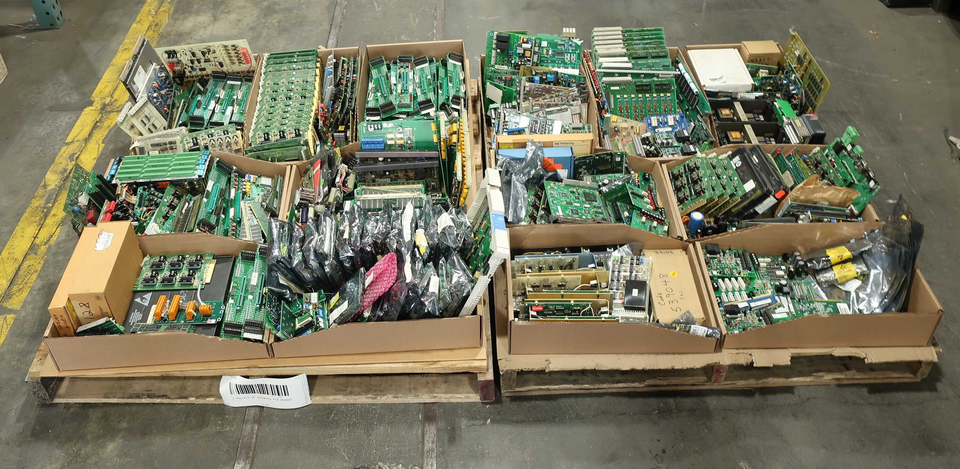 SKU 1779761 - 2 PALLETS OF ASSORTED PCB BOARDS - PCB CIRCUIT BOARDS
