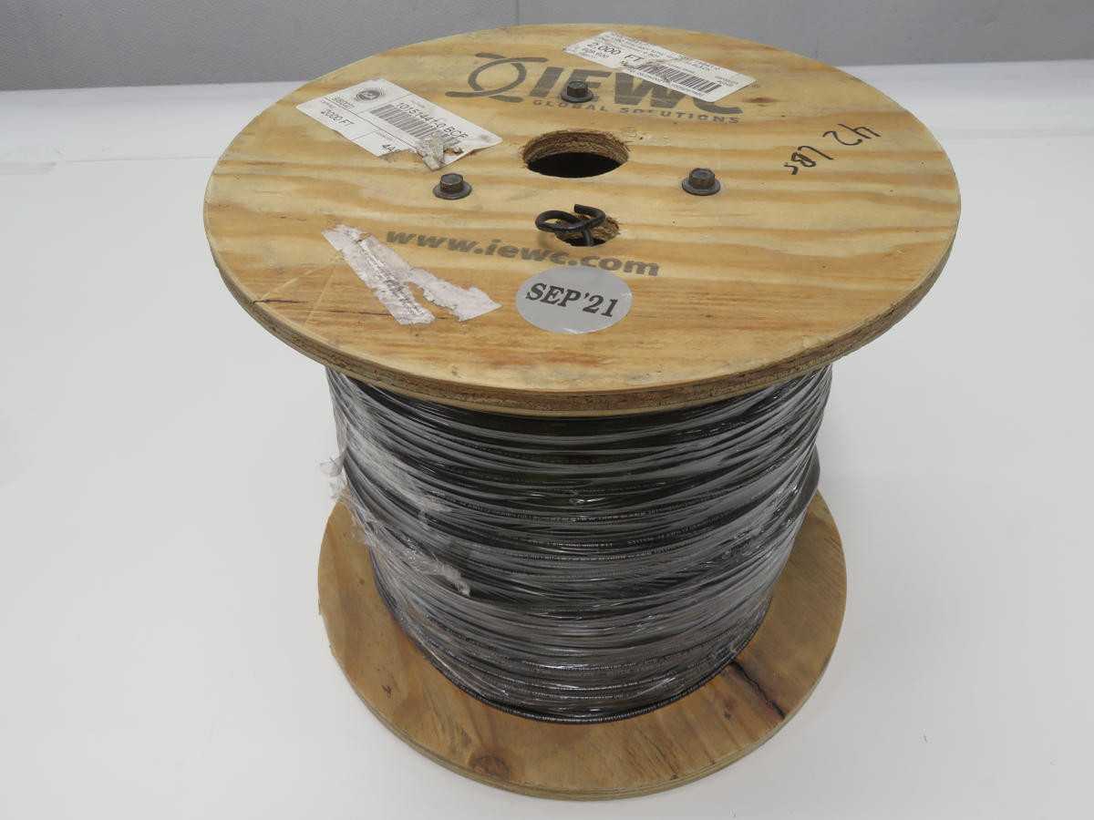 LOT OF 2000 FT ICA 10151441-0 BCF WIRE CABLE BLACK JACKET WITH 1 CONDUCTOR COPPER T206833 - ELECTRICAL WIRE