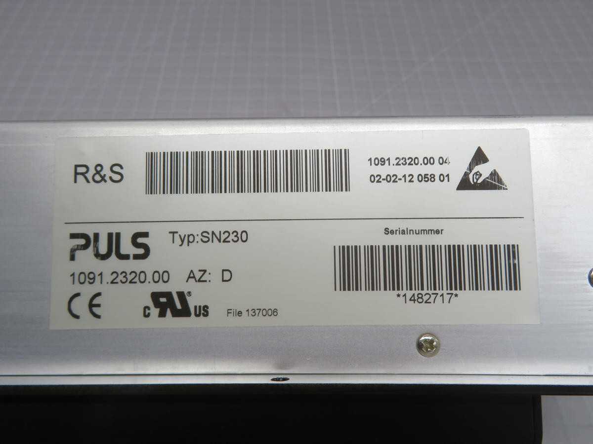 PULS SN230 1091.2320.00 POWER SUPPLY T208192 - POWER SUPPLIES