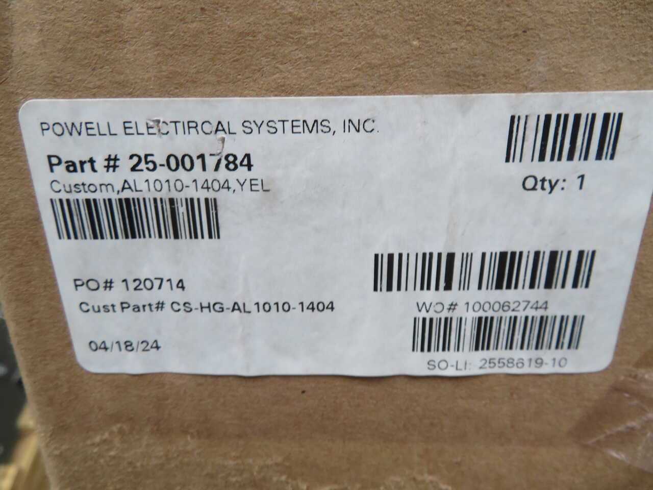 POWELL 25-001784 HEAVY-DUTY YELLOW TRANSIT CASE - STORAGE & HANDLING EQUIPMENT
