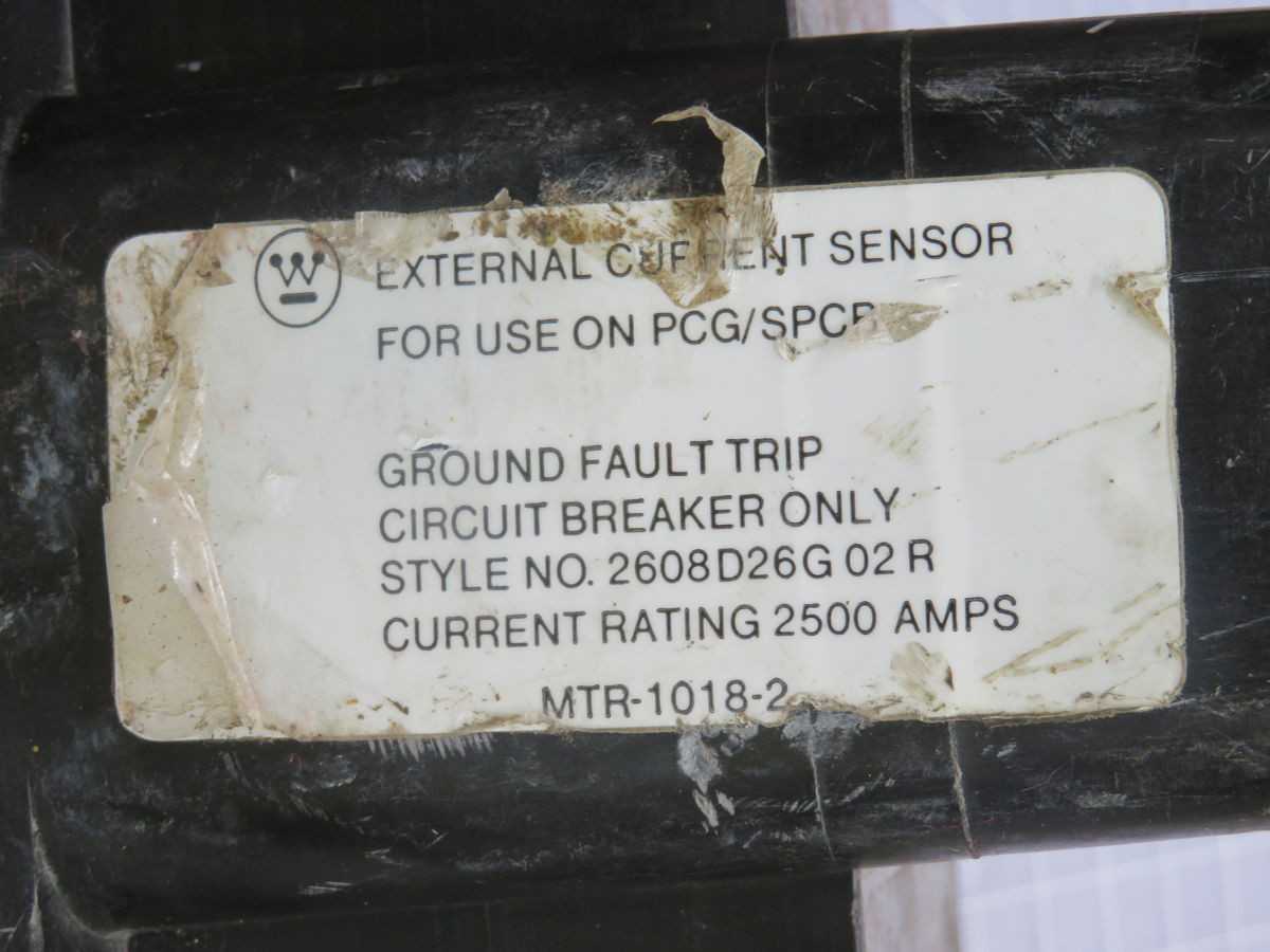EATON 2608D26G 02 R GROUND FAULT TRIP T248842 - CIRCUIT BREAKERS