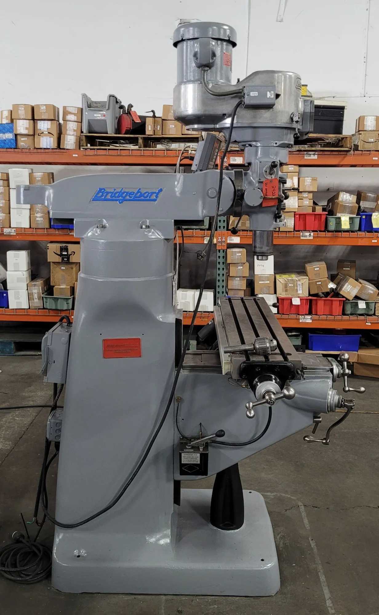 BRIDGEPORT SERIES 1 VERTICAL MILL, 2 HP, 9" X 42" TABLE, R8, DRO, POWER FEED - VERTICAL MILLING MACHINES