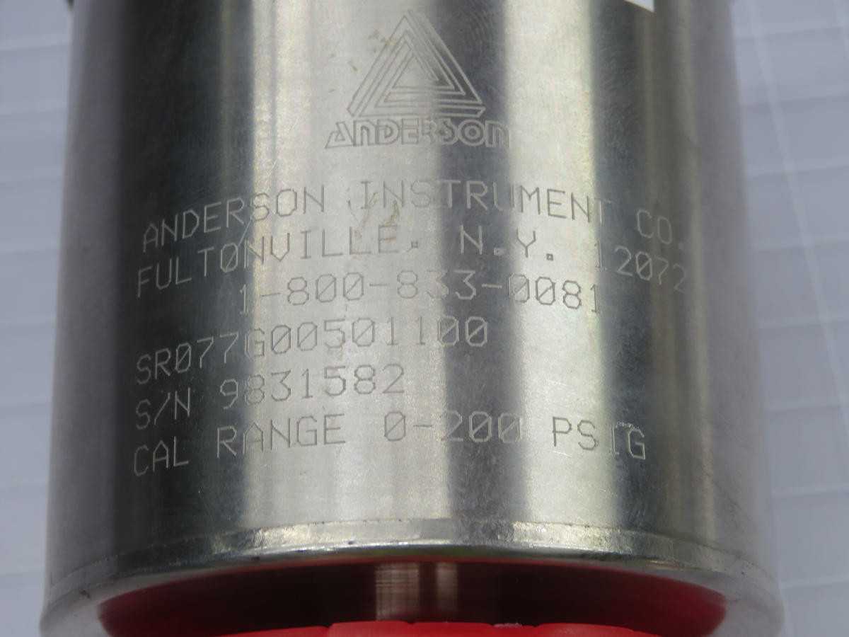 ANDERSON SR077G00501100 PRESSURE TRANSMITTER T212921 - PRESSURE TRANSMITTER