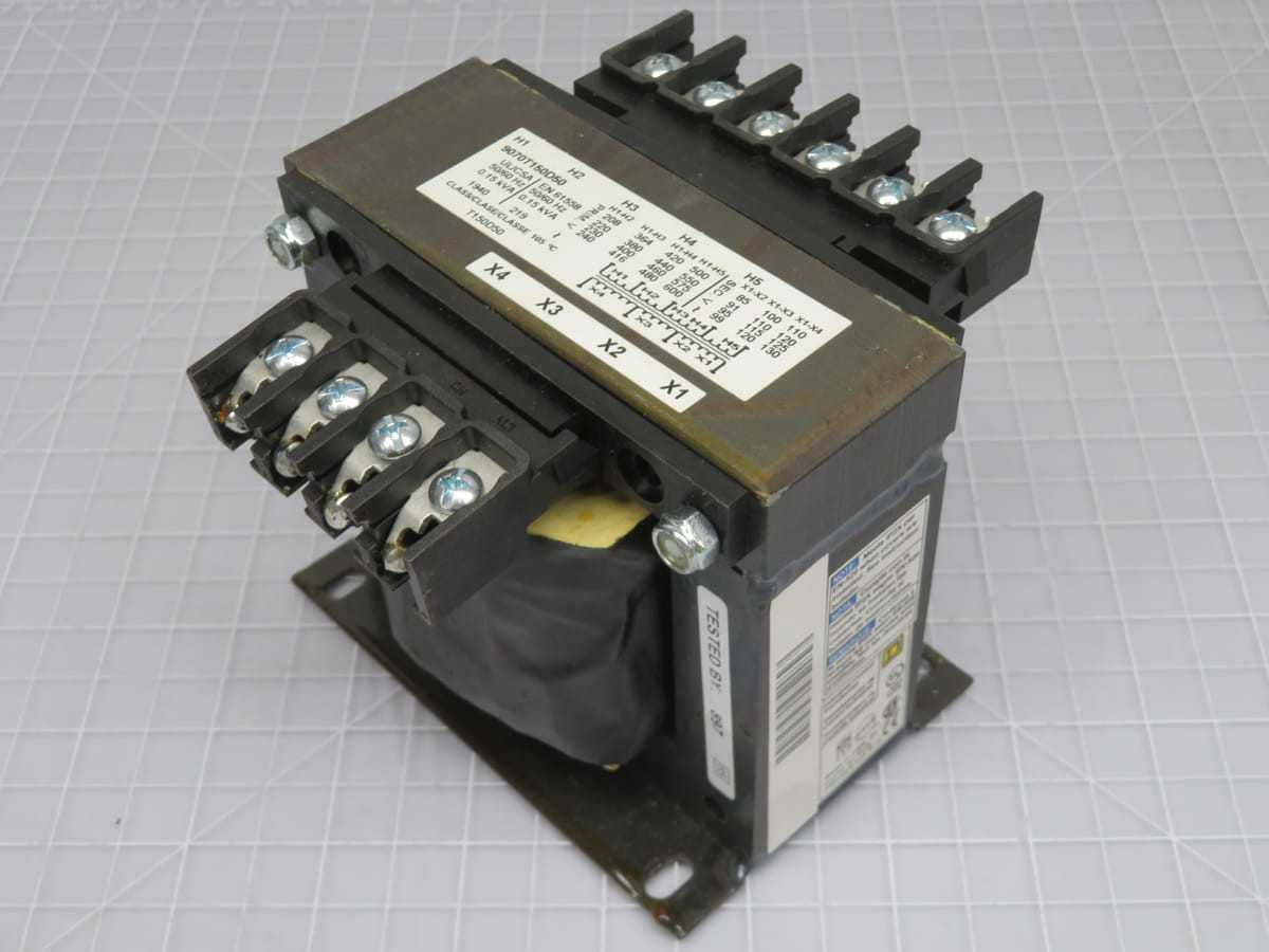 SQUARE D 9070T150D50 VOLTAGE TRANSFORMER 240/600V PRI 99/130 SEC 50/60 HZ T198518 - CONTROL TRANSFORMERS