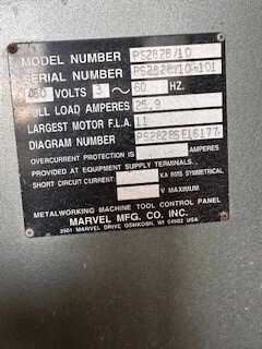 Marvel/Spartan PS2828/10, 120' X 28" X 28" LW Hour, Excellent Condition - HORIZONTAL BAND SAWS