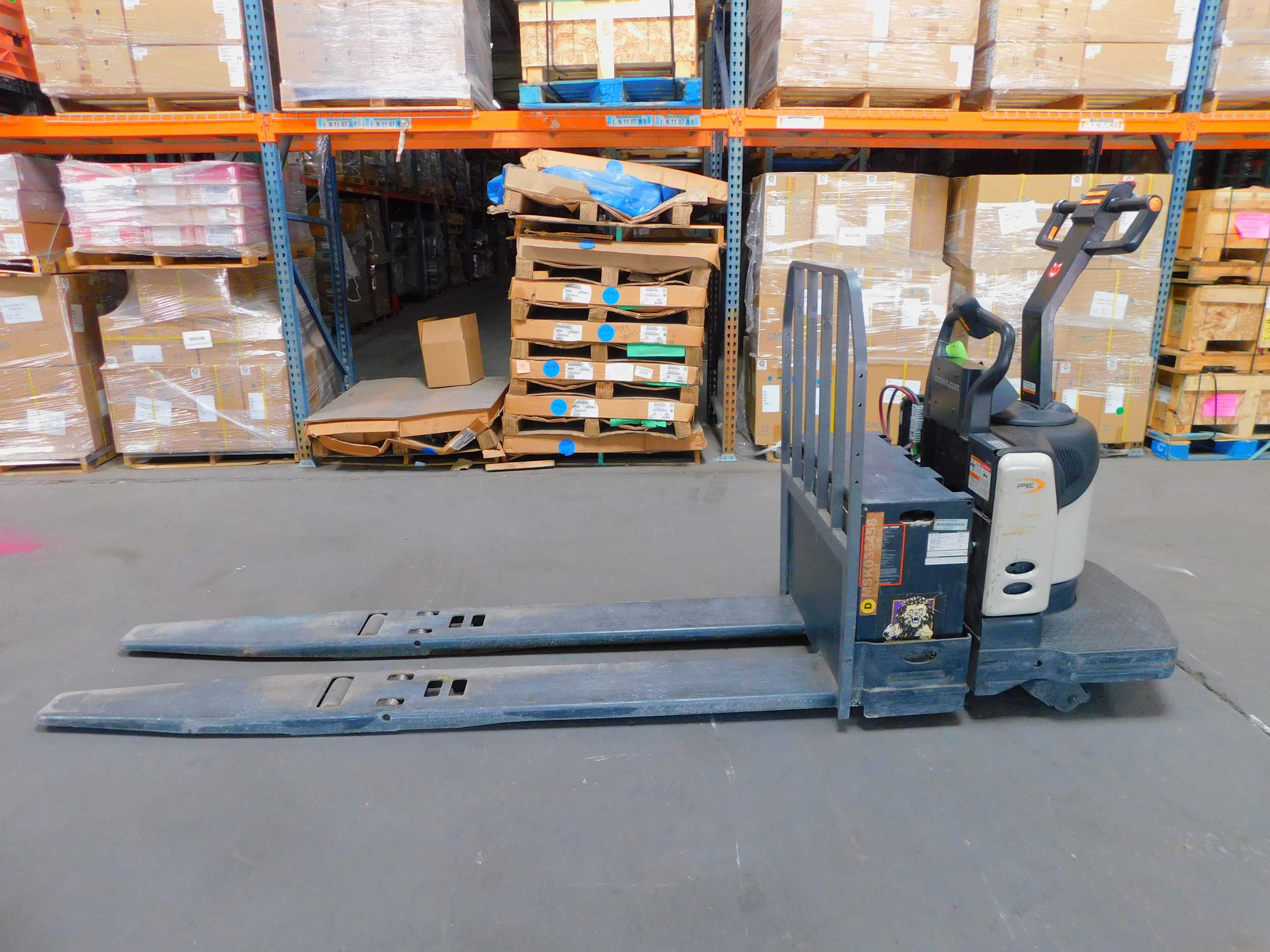 Crown PE4500-60 Rider Pallet Jack 6000lb Load Capacity 24V Power Steering - ELECTRIC PALLET JACKS