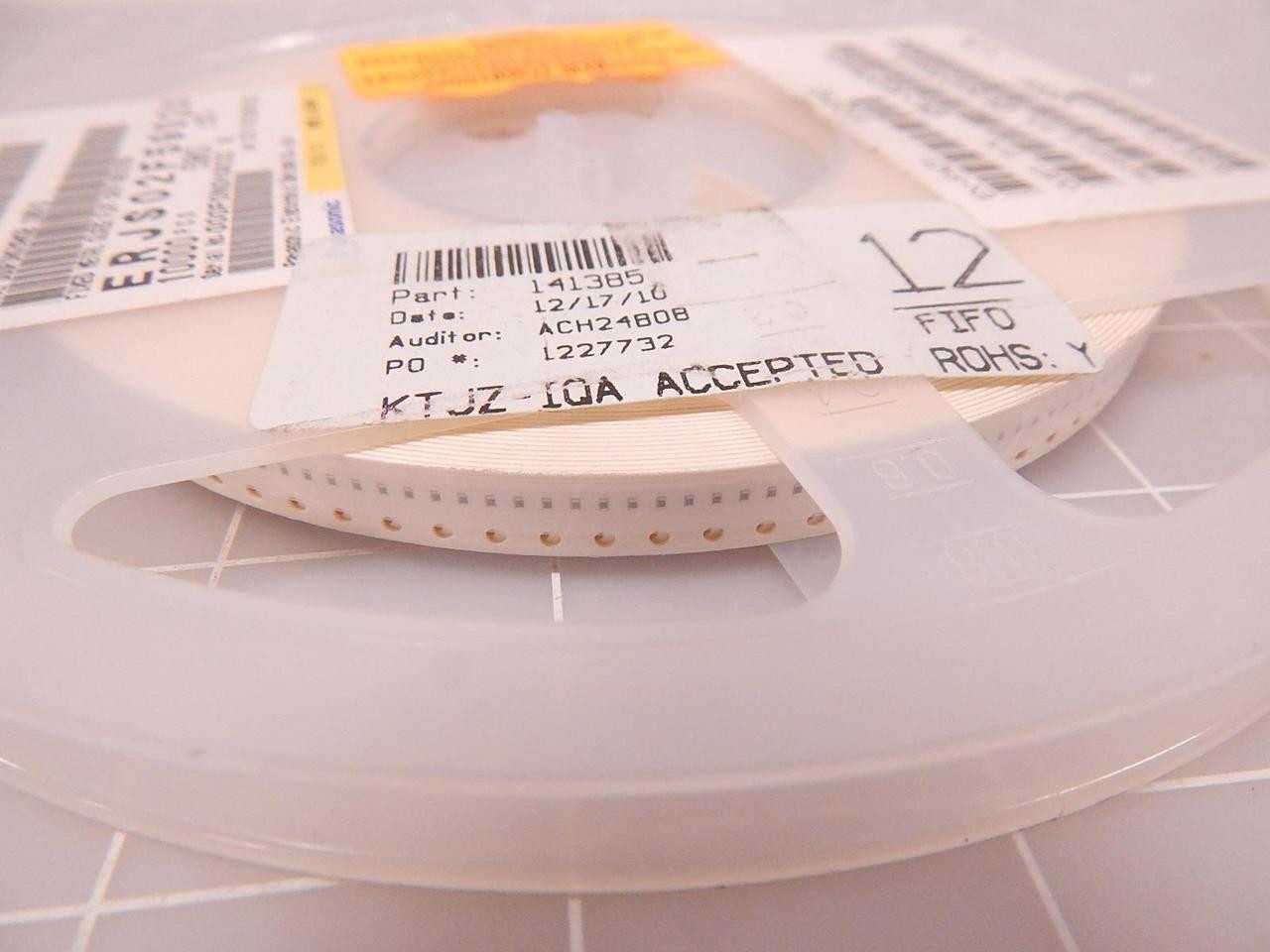 LOT OF 10000 PANASONIC ERJS02F5902X THICK FILM RESISTORS SMD 0402 59KOHMS 1% ANTI-SULFUR T78444 - ELECTRICAL COMPONENTS