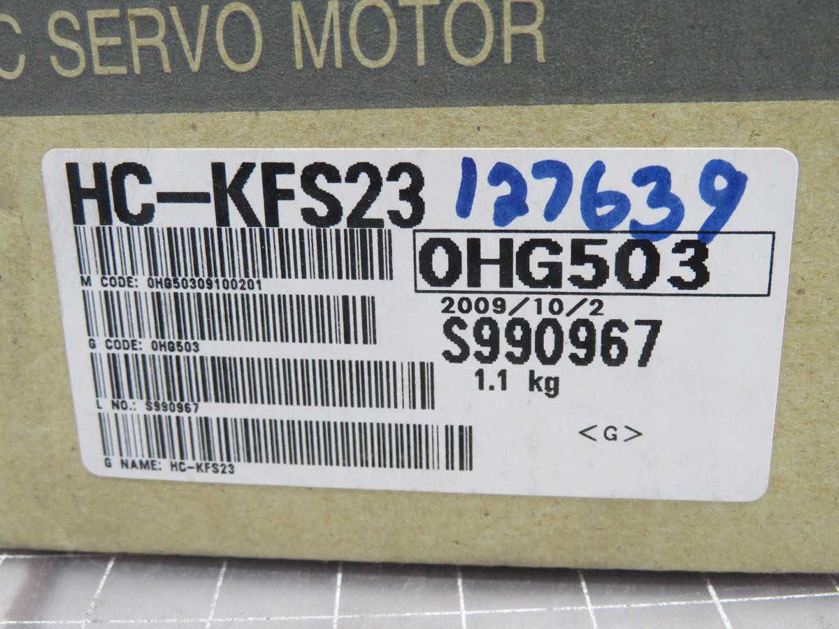 MITSUBISHI HC-KFS23 SERVO MOTOR T226483 - SERVO
