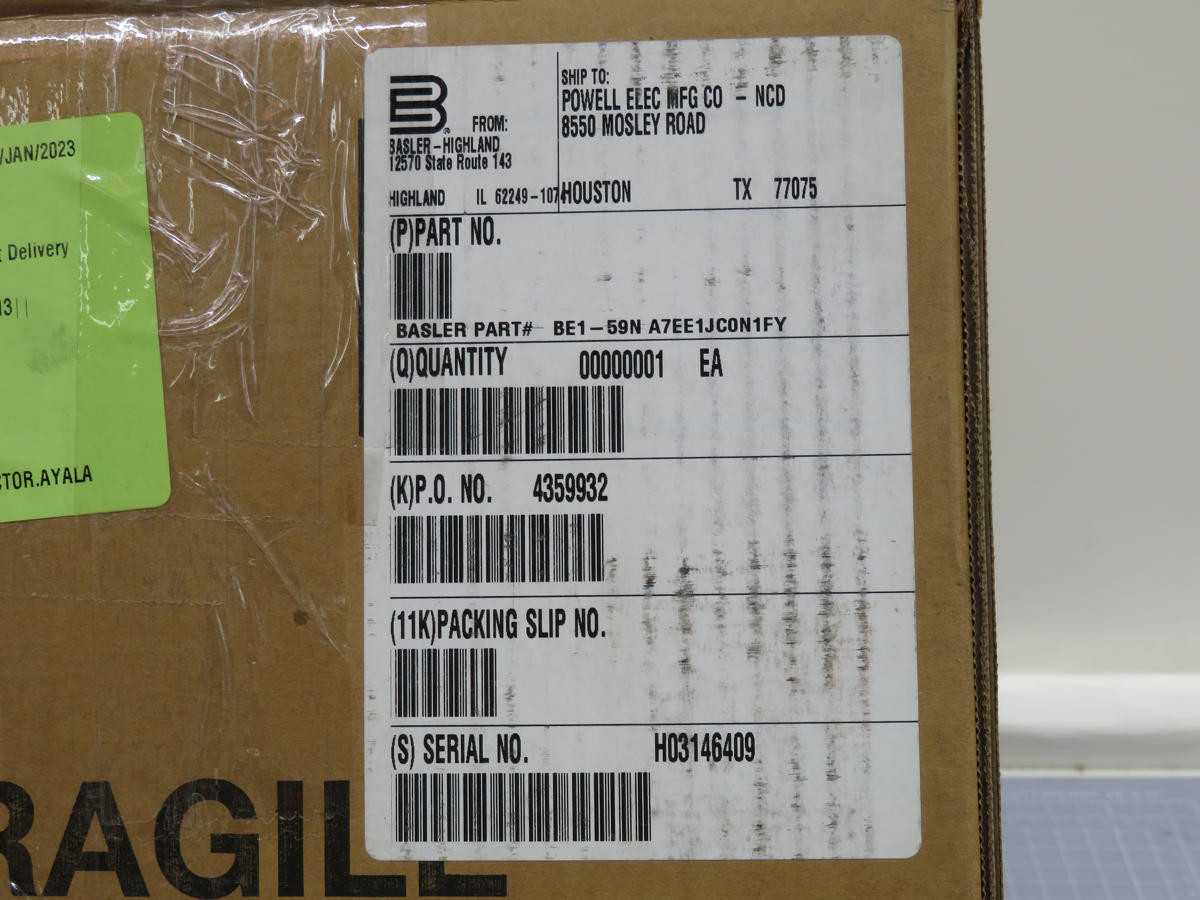 Basler Electric BE1-59N Ground Fault Relay T214750 - Reliable Protection Solution - PROTECTION RELAY