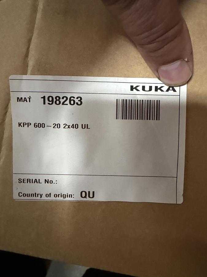 KUKA Servo Drive Art No. 00198263 KPP 600-20-2X40 Type ECMBP2D3444BE531 - New Open Box - SERVO DRIVES