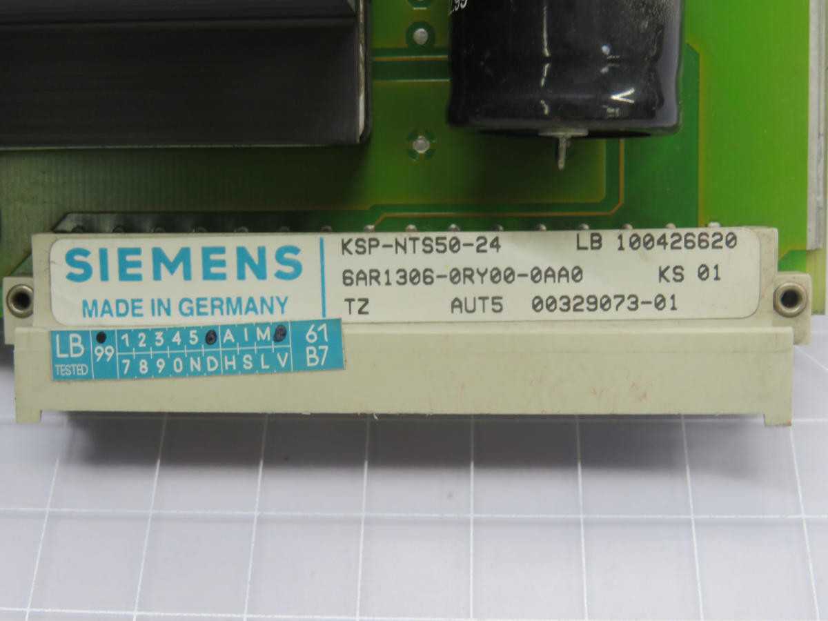 SIEMENS 6AR1306-0RY00-0AA0 KSP-NTS50-24 CIRCUIT BOARD MODULE T221743 - PCB CIRCUIT BOARDS