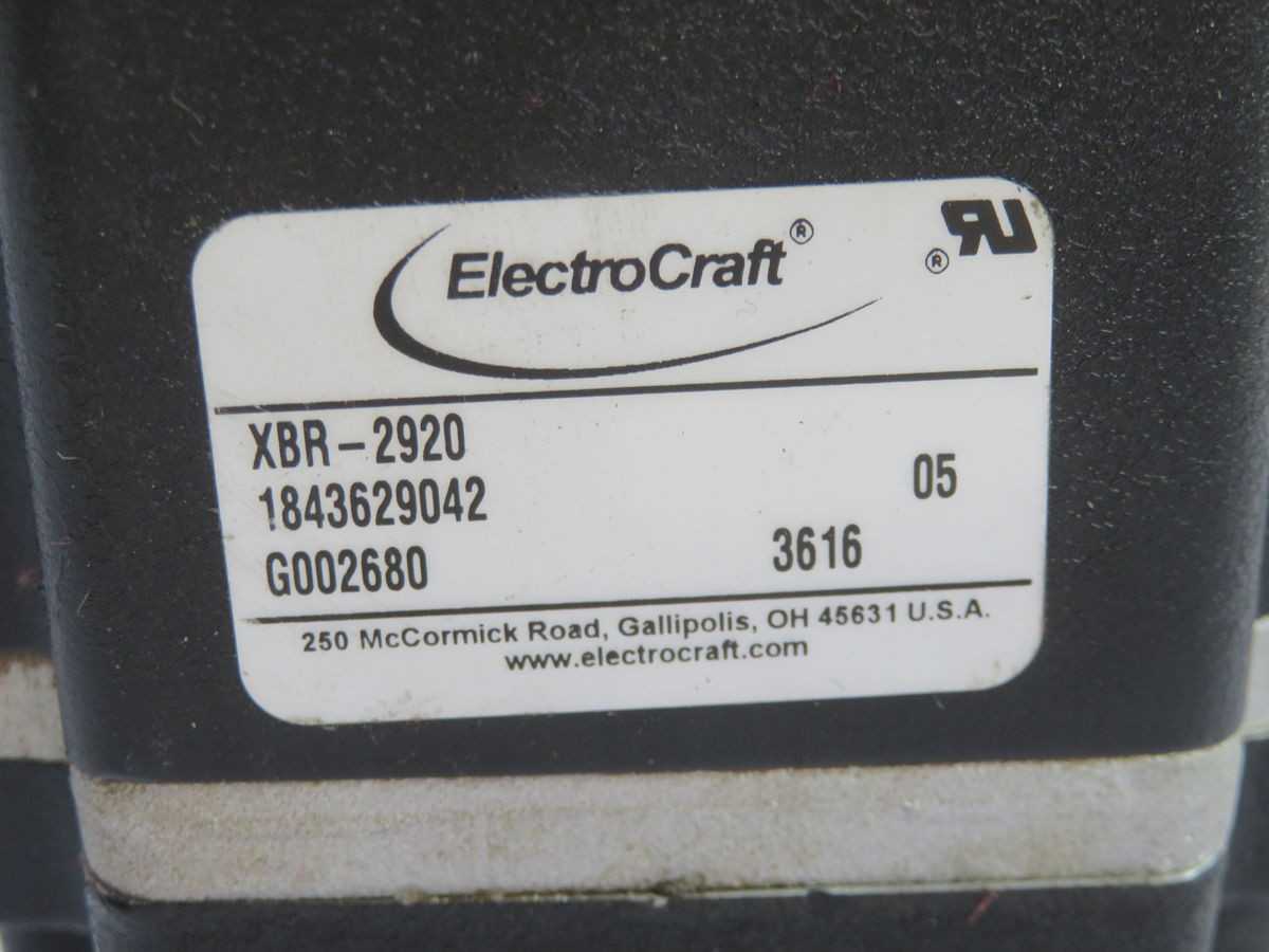 ElectroCraft 1843629042 XBR-2920 Servo Motor T260918 - SERVO