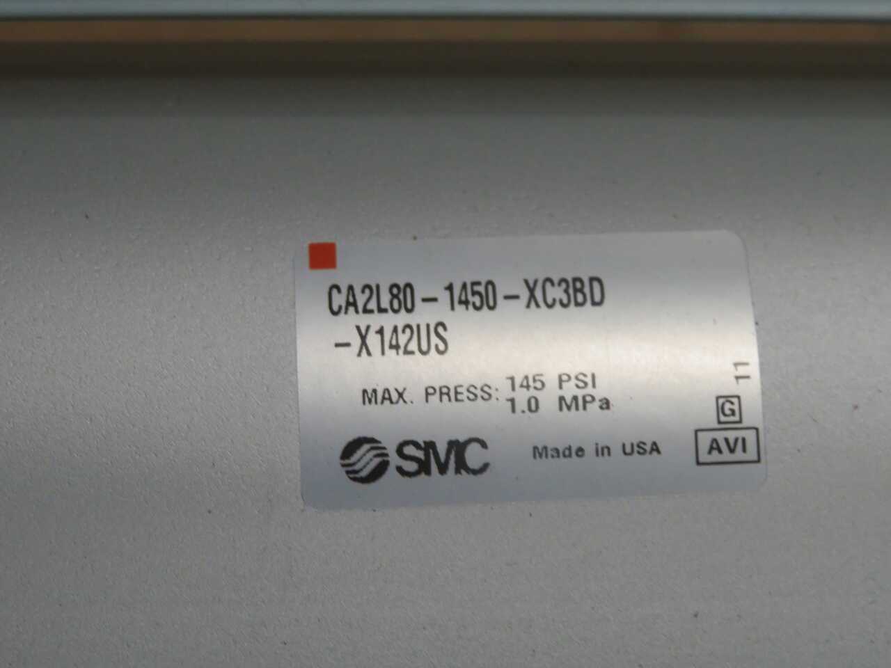 SMC CA2L80-1450-XC3BD-X142US PNEUMATIC TIE ROD CYLINDER T270460 - PNEUMATIC CYLINDERS & ACTUATORS