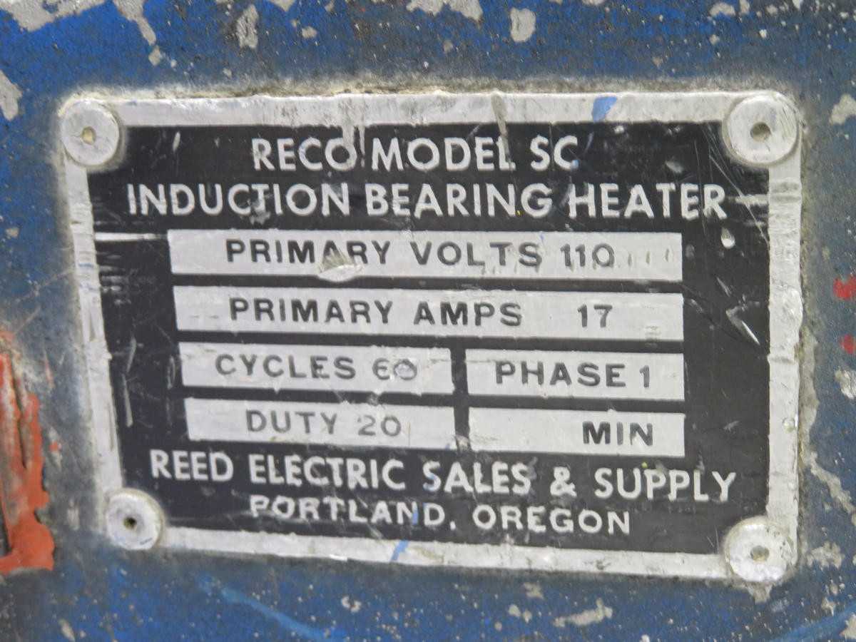 REED BH-3 U-Q1 BEARING HEATER INDUCTION 110VAC T213975 - HEATING ELEMENTS